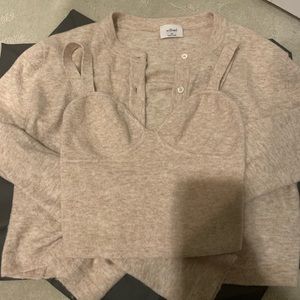 Aritzia wilfred sicily cardigan set